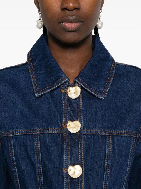 Aje Gianna buttoned-up denim shirt - Blue