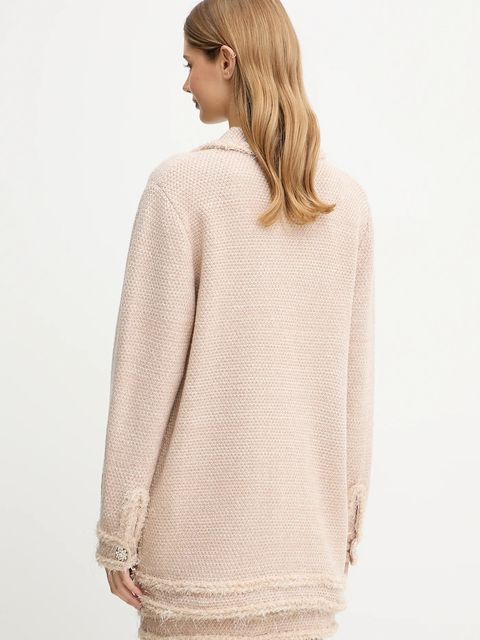 Blugirl Blumarine kardigan damski kolor beżowy ciepły RF5228.MA950