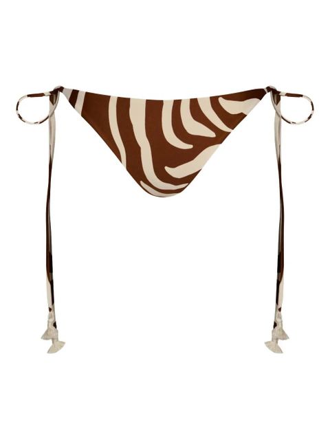 Johanna Ortiz Sagrado printed tassel bikini bottoms - Neutrals - zdjęcie produktu nr 1