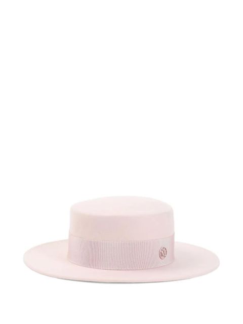 Maison Michel Kiki ribbon-detailed wool hat - Pink - zdjęcie produktu nr 1