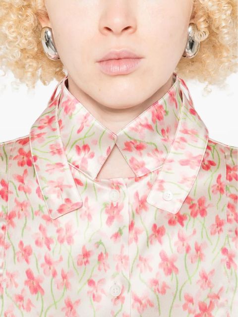 LOEWE floral-print shirt - White