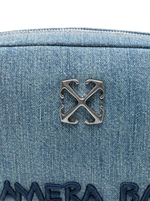 Off-White Jitney Camera logo-plaque cross body bag - Blue