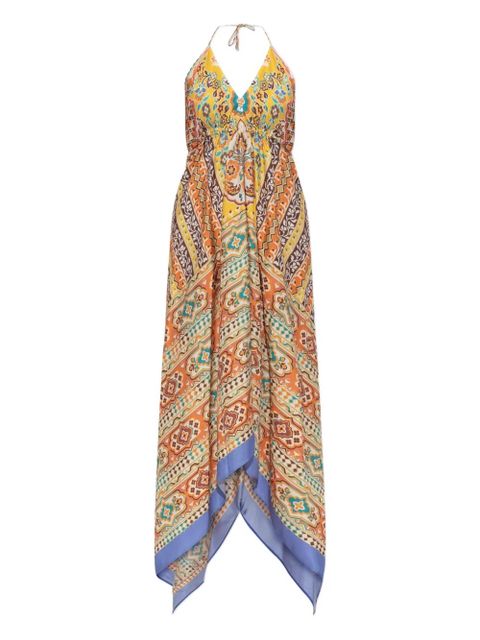 ETRO halter-neck patterned dress - Orange - zdjęcie produktu nr 1