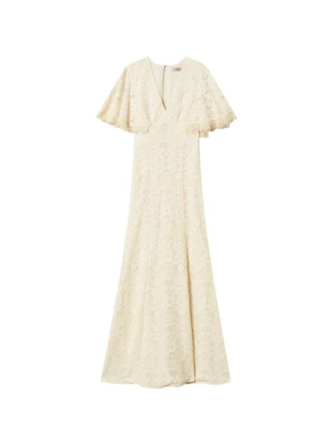 TWINSET maxi lace dress - Neutrals - zdjęcie produktu nr 1