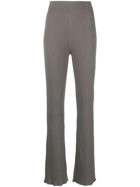 Nanushka ribbed-knit flared trousers - Grey - zdjęcie produktu nr 1