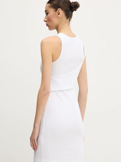 Karl Lagerfeld Jeans sukienka kolor biały mini dopasowana A2W13032