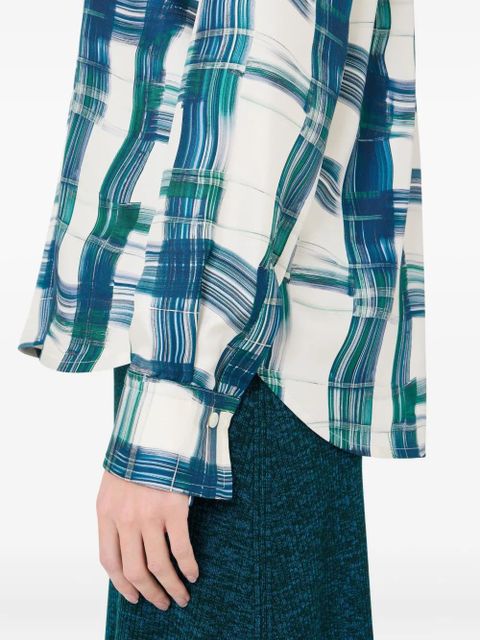 Ferragamo plaid silk shirt - Blue