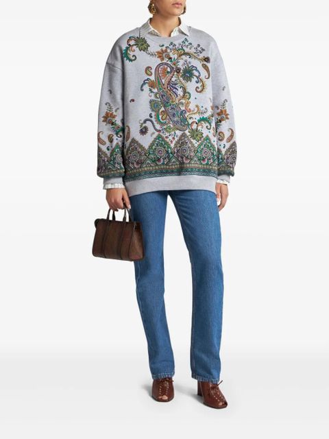 ETRO paisley-print cotton sweatshirt - Grey - zdjęcie produktu nr 2