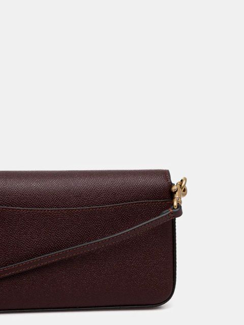 Coach torebka skórzana kolor bordowy