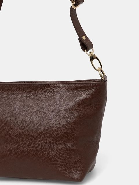 Answear.LAB torebka skórzana kolor brązowy