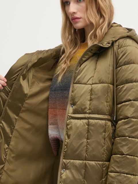 Sisley kurtka damska kolor zielony zimowa 2E3XLN052