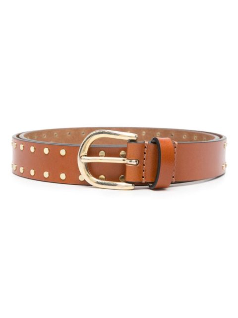 ISABEL MARANT Zap stud-embellished belt - Brown - zdjęcie produktu nr 1