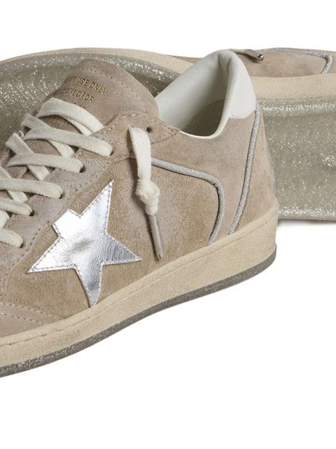 Golden Goose Ball Star LTD star-embellished suede sneakers - Neutrals