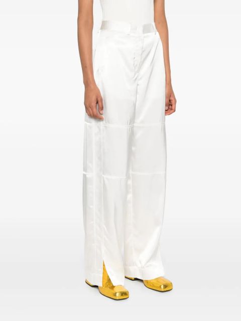 Jil Sander satin trousers - White