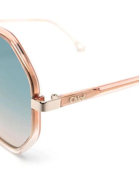 Chloé Eyewear round-frame tinted sunglasses - Orange