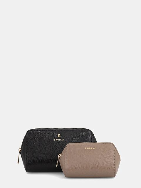 Furla kosmetyczka skórzana 2-pack kolor czarny WE00453 ARE000 2183S - zdjęcie produktu nr 1