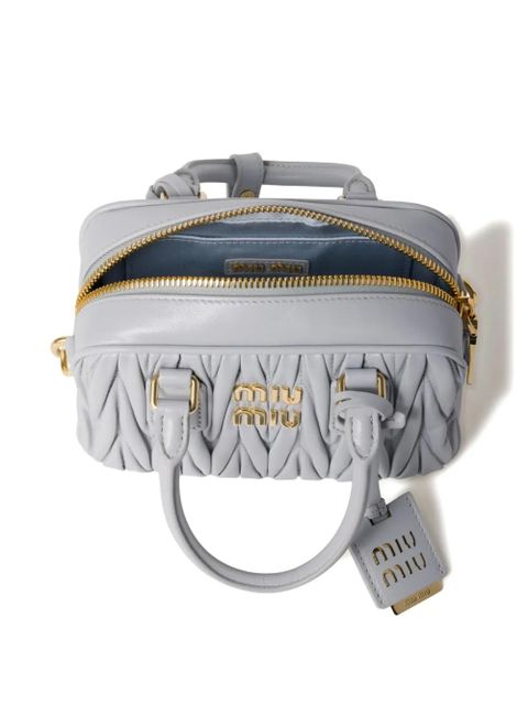 Miu Miu Arcadie matelassé leather bag - Grey