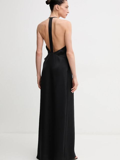 Sandro Ferrone sukienka kolor czarny maxi rozkloszowana S18XBERUDRA - zdjęcie produktu nr 2