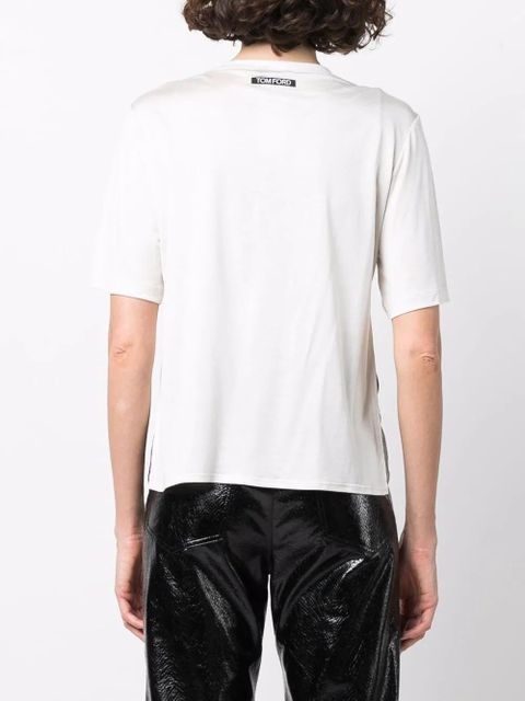 TOM FORD side slit T-shirt - Neutrals