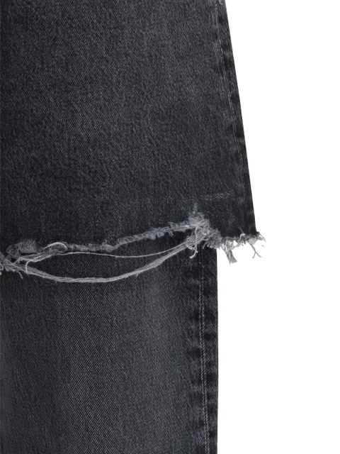 AGOLDE ripped button-fastening five-pockets jeans - Black