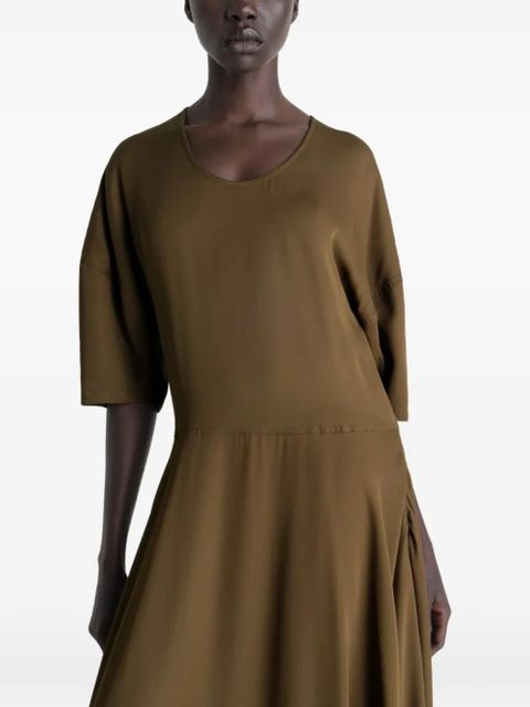 LEMAIRE balloon midi dress - Brown