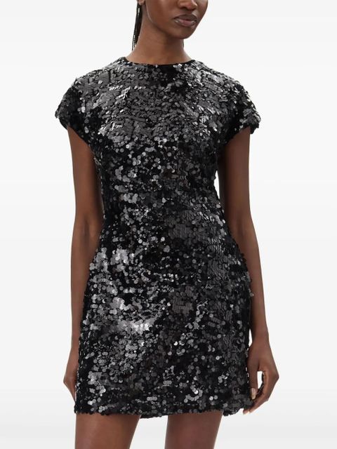GANNI sequin-embellished mini dress - Black - zdjęcie produktu nr 2