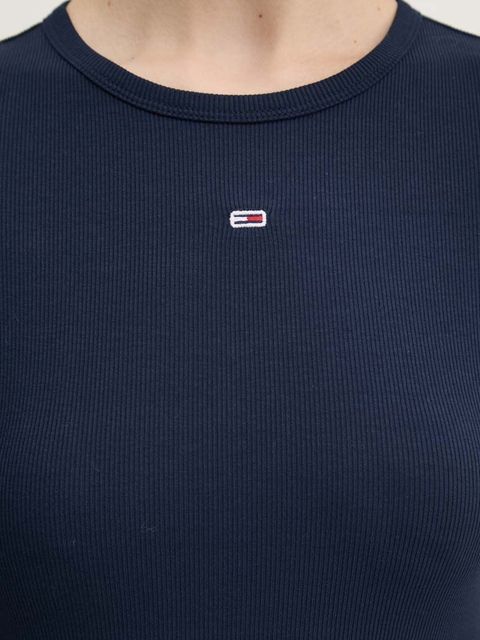 Tommy Jeans longsleeve kolor granatowy DW0DW17387