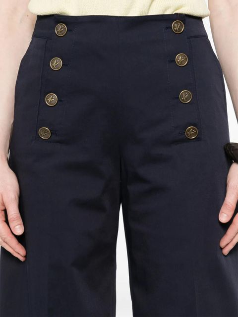 ETRO Pegaso-buttons trousers - Blue