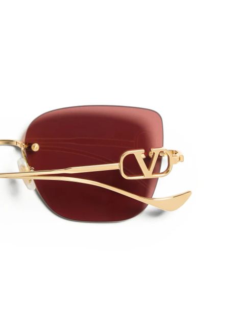 Valentino Garavani geometric metal sunglasses - Gold