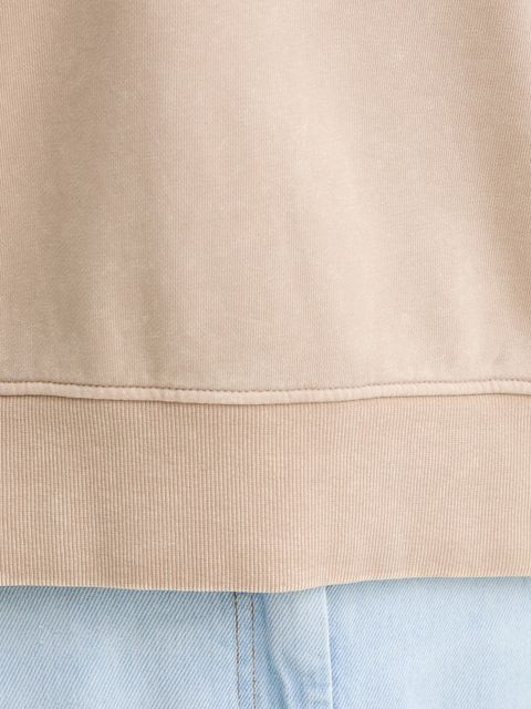 G-Star bluza bawełniana damska kolor beżowy z kapturem gładka D27726.D969