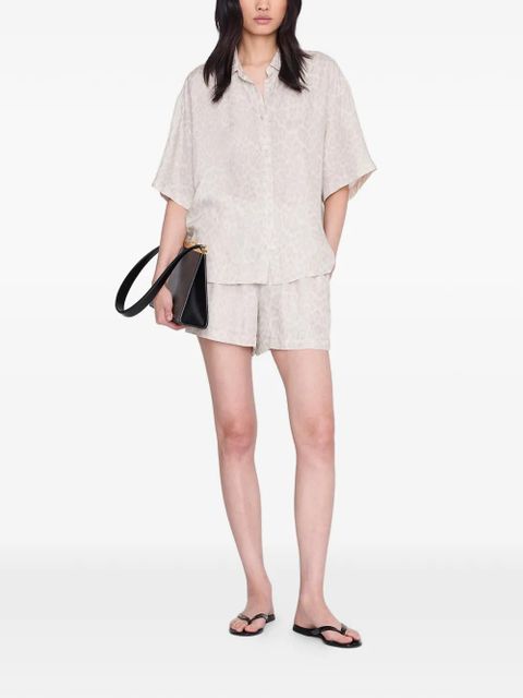 ANINE BING Kam leopard-print shorts - Neutrals - zdjęcie produktu nr 2