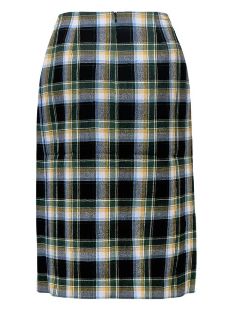 SHUSHU/TONG pleated checked skirt - Black - zdjęcie produktu nr 2