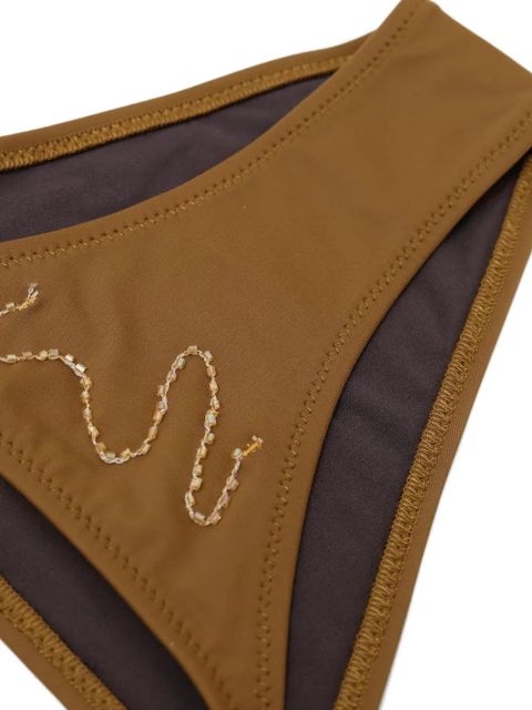 Paloma Wool Sharpie bead-embellished bikini bottoms - Brown - zdjęcie produktu nr 2