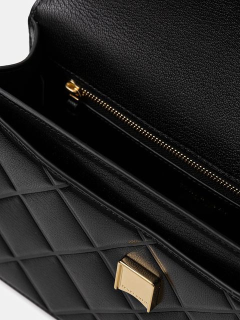 Tory Burch torebka skórzana Fleming kolor czarny 164799-001