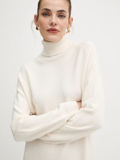 Liu Jo sukienka kolor biały mini oversize MF5484 MA27R