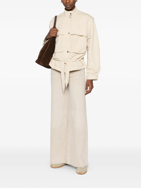 MARANT ÉTOILE patch-pocket tie jacket - Neutrals - zdjęcie produktu nr 2