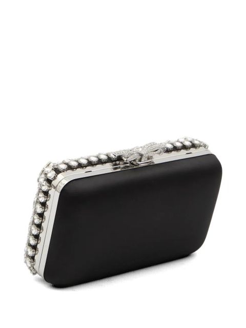 Self-Portrait crystal-embellishment clutch bag - Black - zdjęcie produktu nr 2