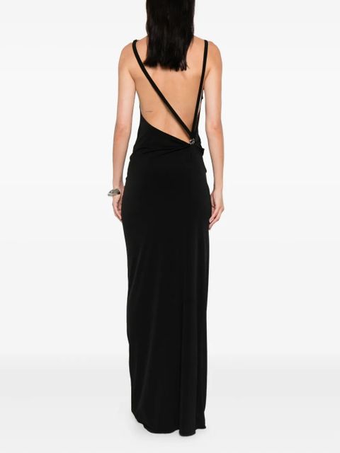 Coperni cowl-neck strap dress - Black