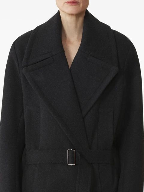 Lanvin belted wool coat - Black
