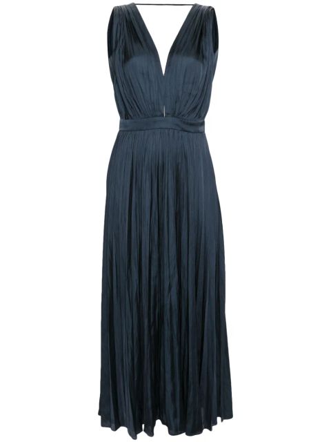 Maje pleated maxi dress - Blue