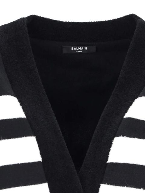 Balmain striped cardigan - Black
