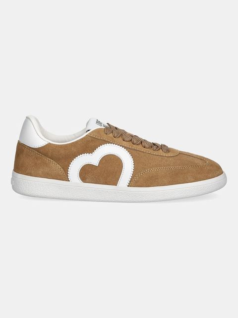 Love Moschino sneakersy zamszowe damskie kolor beżowy JA15112G1NIG0104 - zdjęcie produktu nr 2