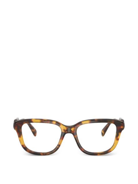 Miu Miu Eyewear geometric-frame glasses - Brown - zdjęcie produktu nr 1