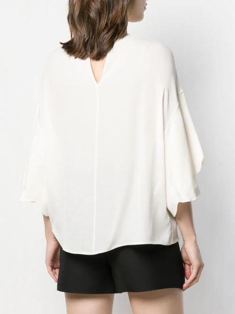 Valentino Garavani tulip sleeve blouse - White