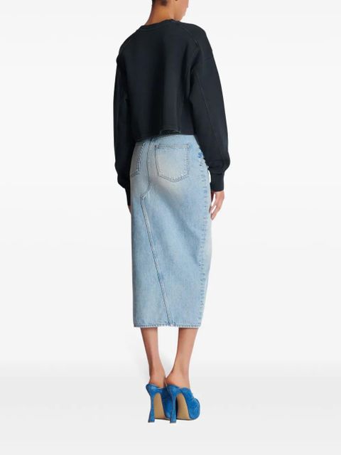 Balmain logo-embroidered sweatshirt - Grey