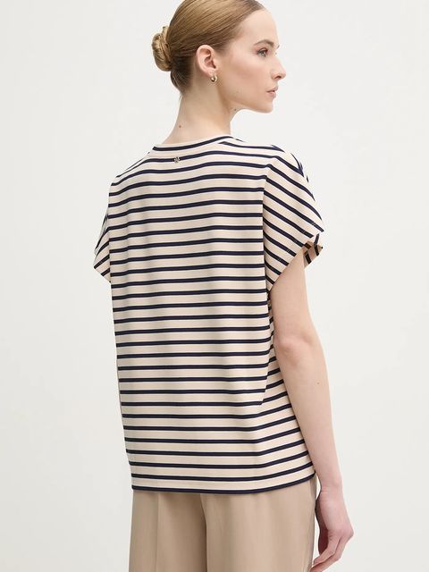 Marc Aurel t-shirt damski kolor beżowy 7677-7000-73858