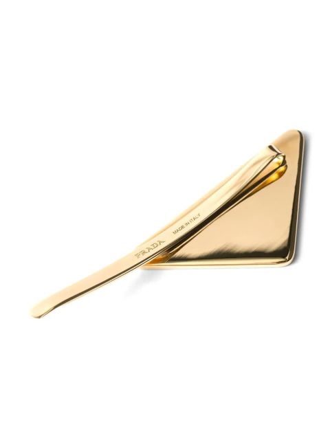 Prada triangle-logo hair clips (set of two) - Gold - zdjęcie produktu nr 2