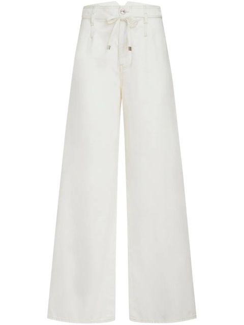 ETRO belted high-rise wide-leg jeans - White - zdjęcie produktu nr 1