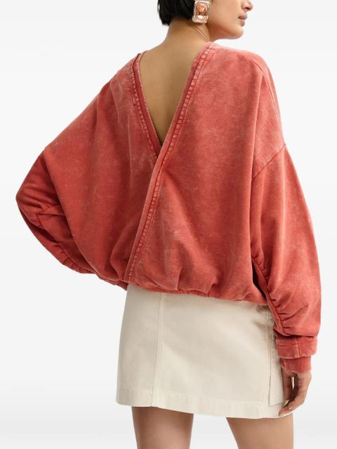 Essentiel Antwerp gathered open-back sweatshirt