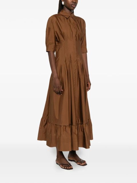 Max Mara ruffled-hem maxi dress - Brown